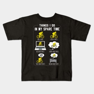 Things I Do In My Spare Time Cycling Kids T-Shirt